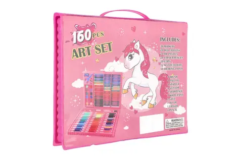 TEDDIES Einhorn-Bastelset / 160 Teile / Kunststoffkoffer / ab 14 Jahren