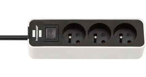 Brennenstuhl Ecolor weiß-schwarz / Verlängerungskabel / 3x Steckdose / 3 m