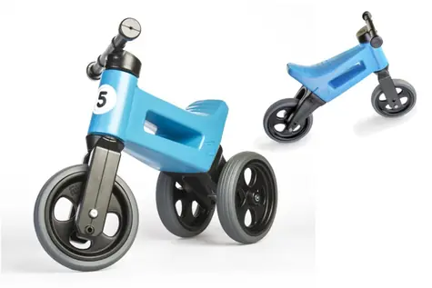 FUNNY WHEELS Rider Sport Laufrad blau / 2in1 / Sattelhöhe 28/31 cm / Tragkraft 25 kg / ab 18 m