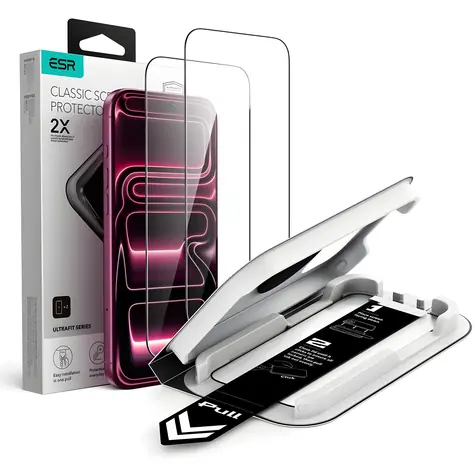 ESR UltraFit schwarz / Schutzglas / Apple iPhone 18 Pro, 17 Pro / 2 Stück