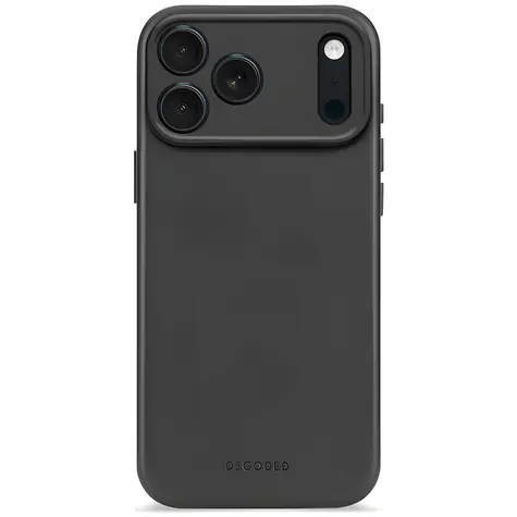 Decoded Leder-Rückseite für Apple iPhone 17 Pro, schwarz / Handyhülle / Leder