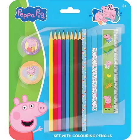 JIRI MODELS Peppa Pig Buntstiftset / Schreibgeräte / 13-teilig