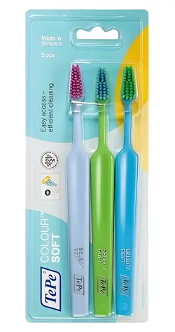 TePe Colour Select Weiche Zahnbürste, 3 Stück