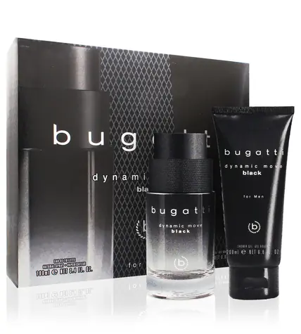 Bugatti Dynamic Move Black Eau de Toilette 100 ml ~ Eau de Toilette 100 ml + Duschgel 200 ml