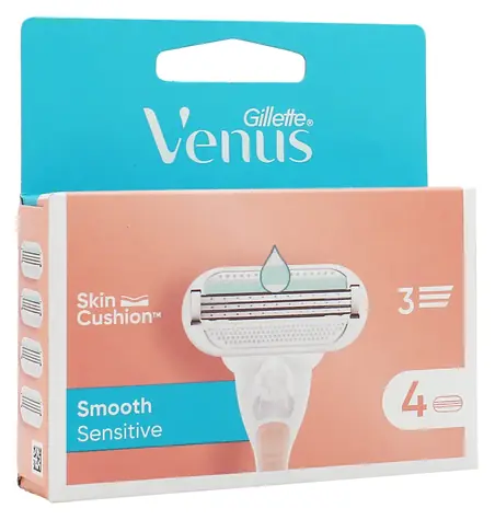 Gillette Venus Smooth Sensitive Ersatzköpfe, 4 Stück
