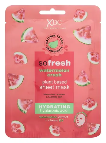 Xpel So Fresh Watermelon Crush Feuchtigkeitsspendende Tuchmaske, 1 Stück
