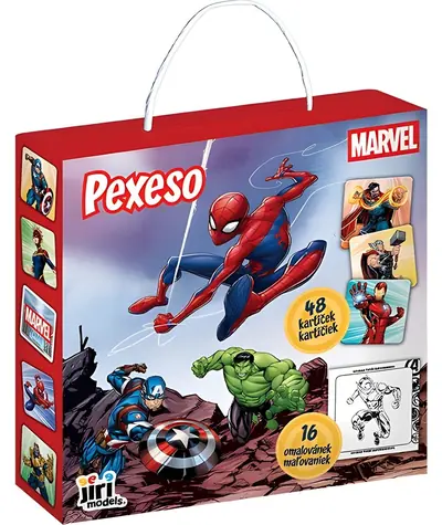 JIRI MODELS MARVEL Pexeso / 48 Karten / Malbuch