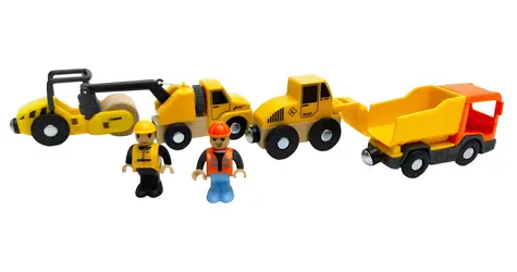 2KIDS TOYS Baumaschinen-Set mit Figuren / ab 3 Jahren