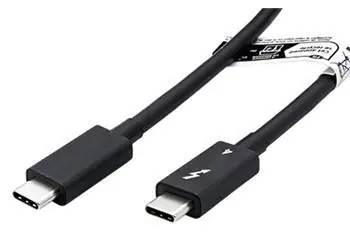Roline Thunderbolt 4 USB-C-Kabel schwarz / USB-C-Kabel / 40 Gbit/s / PD 100 W / 0,5 m