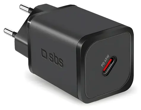 SBS GaN USB-C Reiseadapter Schwarz / Reiseadapter / PD / 45 W