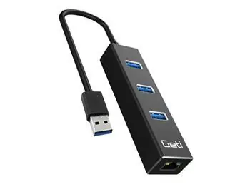 Geti GUH3AE / USB-Hub / 3x USB-A 3.0 / Ethernet