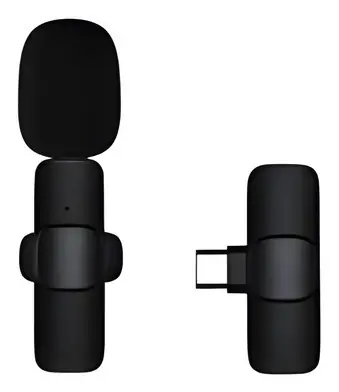 Kabelloses USB-C-Lavalier-Mikrofon / Mikrofon / Mit Batterie