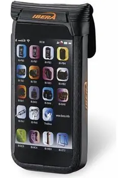 IBERA IB-PB16 schwarz / Wasserdichte Fahrradhülle / für Smartphones 4,5-5 Zoll