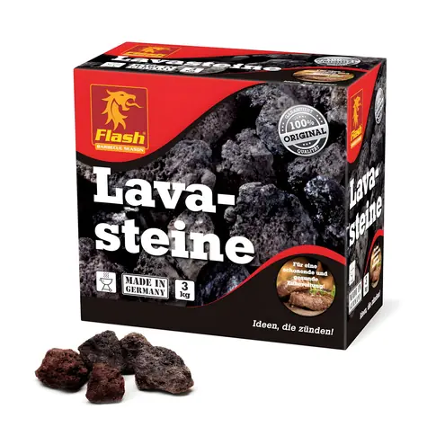 Flash Lavasteine für den Grill, 3 kg / Lavasteine / wiederverwendbar