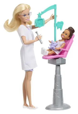 Mattel Barbie Berufsspielset - blonde Zahnärztin / ab 3 Jahren