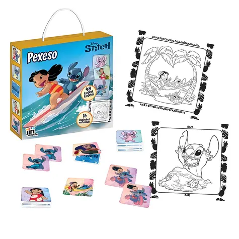 JIRI MODELS Pexeso Lilo & Stitch / 48 Karten / mit Malbuch