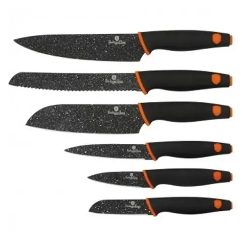 BERLINGERHAUS Granit Diamond BH-2111 schwarz / Messerset / 6-teilig