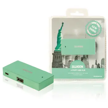 Sweex New York Mint / USB-Hub / 4 Anschlüsse