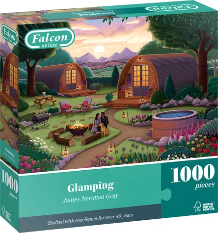 FALCON Puzzle Stilvolles Camping / 1000 Teile / ab 15 Jahren