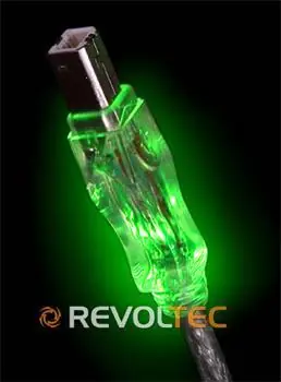 Revoltec USB-Kabel AB grün / Datenkabel / USB-A (Stecker) - USB-B (Stecker) / 1,8 m
