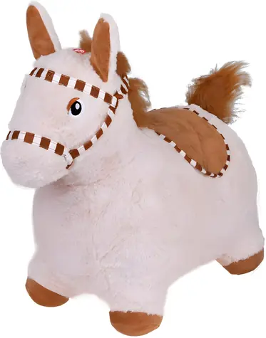 JOKOMISIADA Plüsch-Babywippe Pferd beige / Babywippe / 52 x 61 x 17 cm / Tragkraft 30 kg