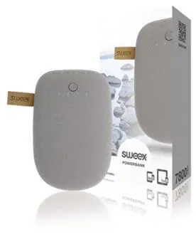 Sweex Powerbank grau / Powerbank / 7800 mAh / Lithium ION / USB
