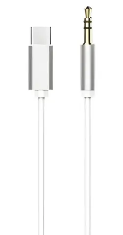 USB-C-auf-3,5-mm-Klinkenadapter, weiß / Audioadapter / 90 cm
