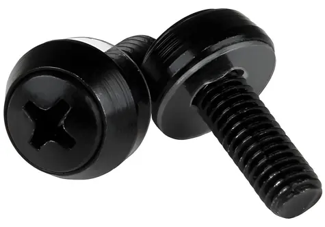 StarTech Befestigungsschrauben M6 12 mm schwarz / Schrauben / 100 Stück.