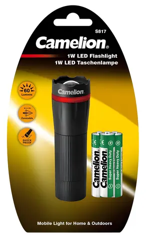 Camelion LED-Taschenlampe ZOOM 1W 60lm / Taschenlampe / 3x AAA