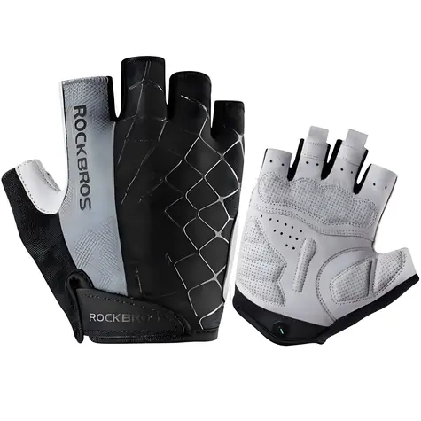 Rockbros S109GR graue Fahrradhandschuhe / Größe L