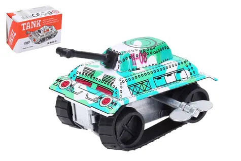 WIKY Metallpanzer-Schlüsselanhänger / Aufziehspielzeug / Metall / 6 cm / In Box / Ab 3 Jahren