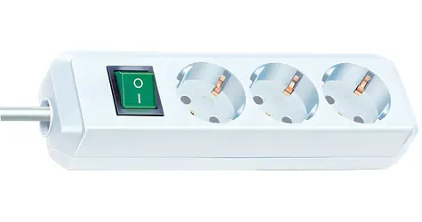 Brennenstuhl Eco-Line weiß / Verlängerungskabel / 3-fach Steckdose / 1,5 m / Ein-/Ausschalter