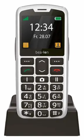 bea-fon SL260 silber-schwarz / Seniorentelefon / 4G / 2,2"-Display / SOS-Taste