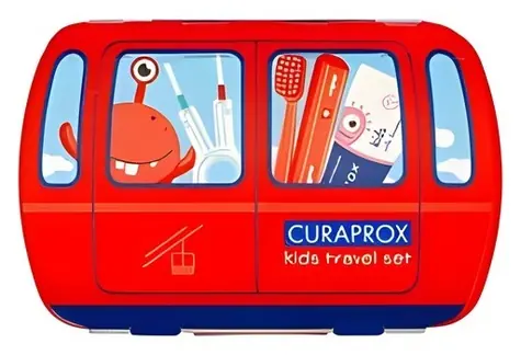 Curaprox Reiseset für Kinder, rot