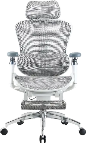 Sihoo Doro C300 Pro weiß / Bürostuhl / Netzgewebe / mit Fußstütze / verstellbare Armlehnen