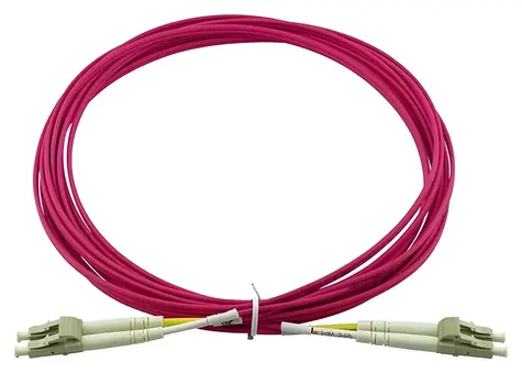 BlueOptics LC/LC magenta 3 m / Optisches Patchkabel / OM4 / Multimode
