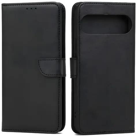 Marv Wallet Case für Google Pixel 11 Pro XL, schwarz / Hülle / Brieftasche mit Kartenfach / Öko-Leder
