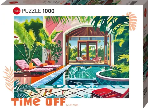 HEYE Puzzle Auszeit: Am Pool / 1000 Teile / 70 × 50 cm