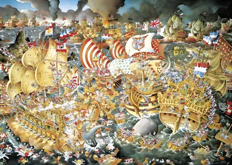 HEYE Puzzle Schlacht von Trafalgar / 2000 Teile / 97 x 69 cm