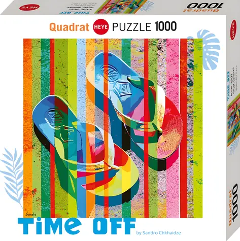 HEYE Puzzle „Urlaubspause“: Hurra, Ferien! / Quadratisch / 1000 Teile / 56 x 56 cm