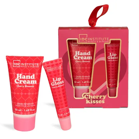 IDC Institute Cherry Kisses Daily Essentials Handcreme 50 ml ~ Handcreme 50 ml + Lipgloss 10 ml