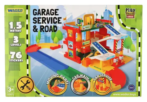 Wader Garagenservice, 3 Etagen / Schiene 1,5 m / Kunststoff / ab 3 Jahren
