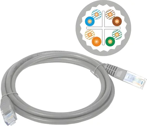 Alantec KKU6ASZA1.0 grau / Patchkabel / U/UTP / Cat 6a / LSOH / 1 m
