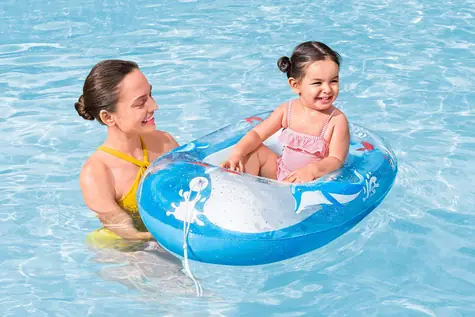 Bestway Schlauchboot Delfine / 102 × 69 cm / Tragfähigkeit 15-30 kg / Vinyl (PVC) / ab 3 Jahren