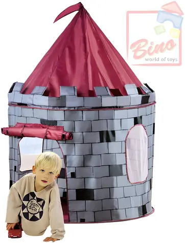 Bino Kinderzelt Burg / Kinderzelt / 105 x 105 x 125 cm / Textil / ab 3 Jahren