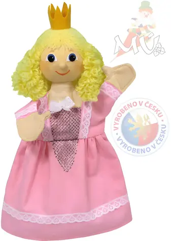 MORAVSKÁ ÚSTŘEDNA Prinzessin Regina Puppe rosa/hellblau / 18,5 cm / ab 3 Jahren