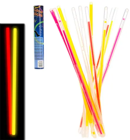 Leuchtstäbe, 50 Stück / Partydekoration / 20 cm / mit Verbindungsstücken / Röhre