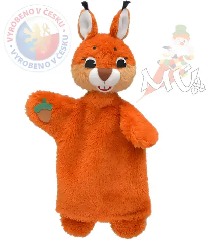 MORAVSKÁ ÚSTŘEDNA Puppe mit Pfoten Eichhörnchen / Textil / 32 cm / ab 3 Jahren