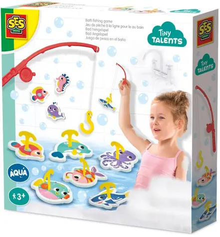 SES Creative Tiny Talents Angeln in der Badewanne / Wasseraufkleber / 8 Stück / ab 3 Jahren
