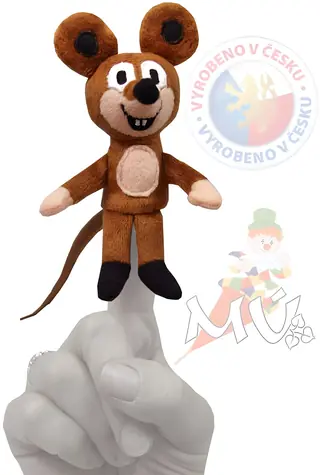 MORAVSKÁ ÚSTŘEDNA Fingerpuppe Maus 12 cm / Textil / Ab 3 Jahren